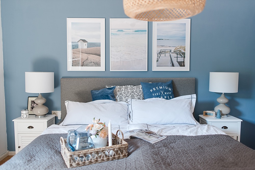 Unser neues Schlafzimmer und eine Lösung für die blaue Wand – Seelensachen