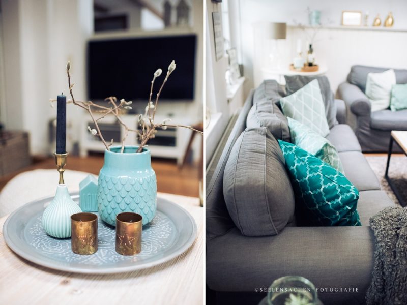 Frische Farben: das Wohnzimmer im Jänner